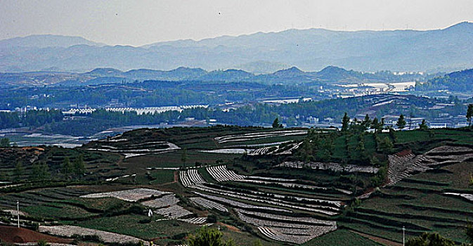 乌蒙山风光,乌蒙山,田园,村庄,天空,风光