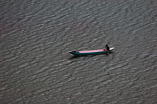 渔民,帆,湖,中心,印度尼西亚,八月,2007年