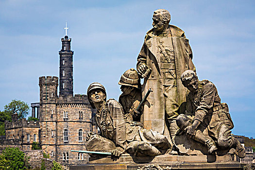 苏格兰人,纪念,北方,桥,爱丁堡,苏格兰,英国
