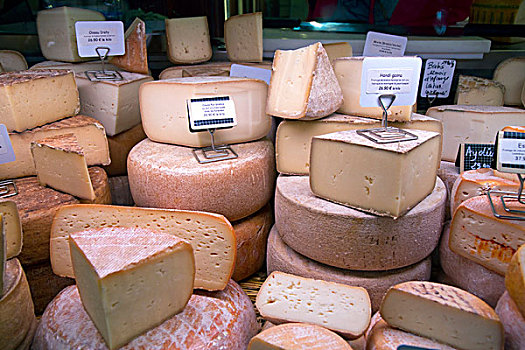 大,展示,奶酪,巴斯克,市场,省,西南部,法国