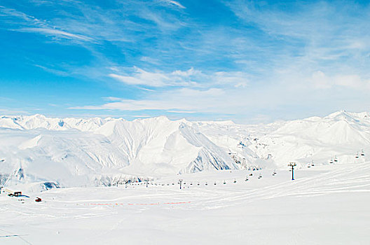 雪,山,鲜明,冬天,白天