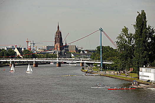 德国,法兰克福,美茵河