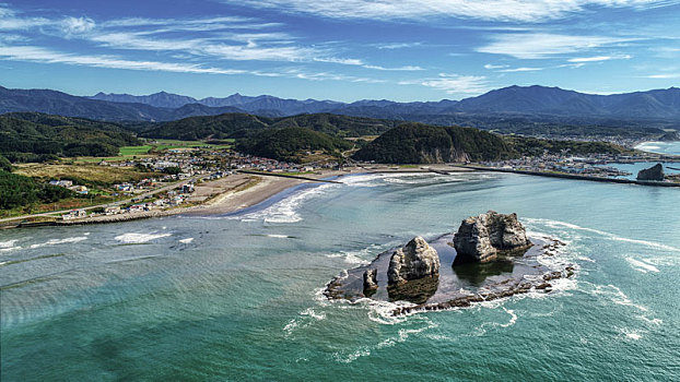 石头,城镇,北海道,日本