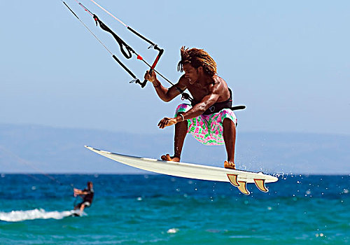 男人,风筝冲浪,哥斯达黎加,安达卢西亚,西班牙
