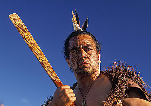 毛利人,男人,罗托鲁瓦,北岛,新西兰