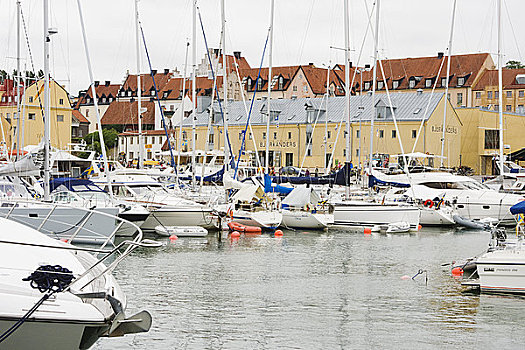 船,港口,维斯比,哥特兰岛,瑞典
