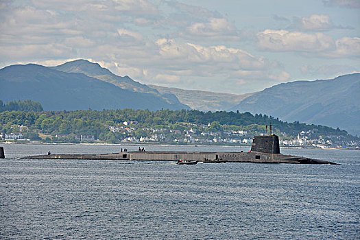 核潜艇,英国,船队,克莱德峡湾,苏格兰