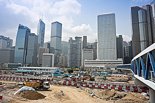 香港的天际线,查看从太平山顶