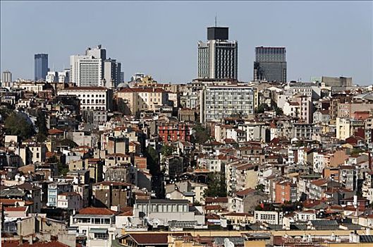 屋顶,现代,摩天大楼,伊斯坦布尔,土耳其