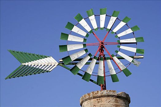 风车,马略卡岛,西班牙