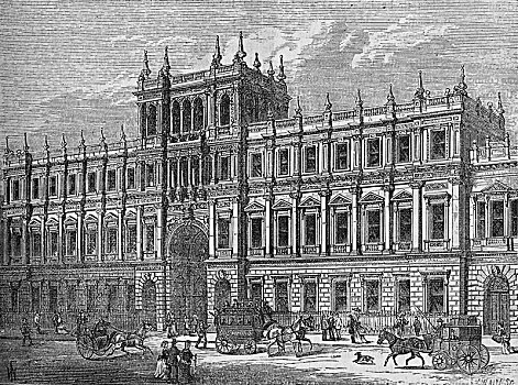 伯林顿,房子,威斯敏斯特,伦敦,1875年,艺术家,未知