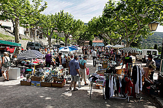 跳蚤市场,市场,普罗旺斯,法国,欧洲