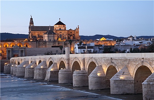 罗马桥,科多巴,背景,安达卢西亚,西班牙