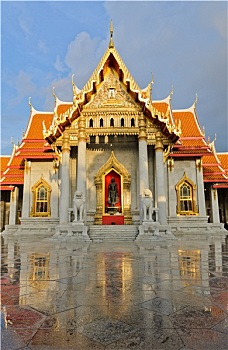 著名,大理石庙宇,云石寺,曼谷,泰国