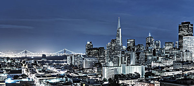 城市,旧金山,天际线