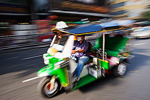 嘟嘟车,驾驶,曼谷,泰国