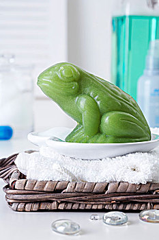 青蛙,形状,肥皂