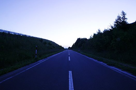 道路,黎明