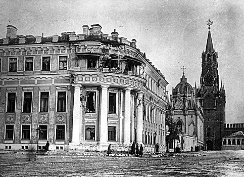 宫殿,莫斯科,克里姆林宫,损坏,俄罗斯人