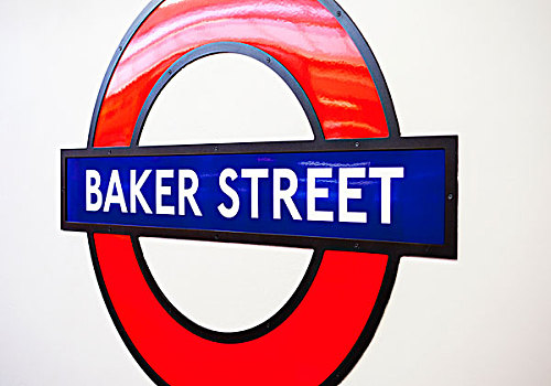 做糕点,街道,地铁站,标识,伦敦,英格兰