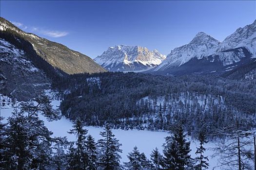 楚格峰,山,提洛尔,奥地利