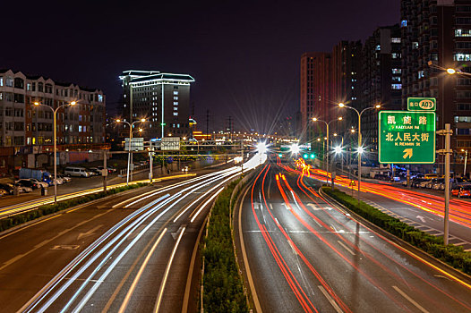 长春市台北大街高架桥夜景