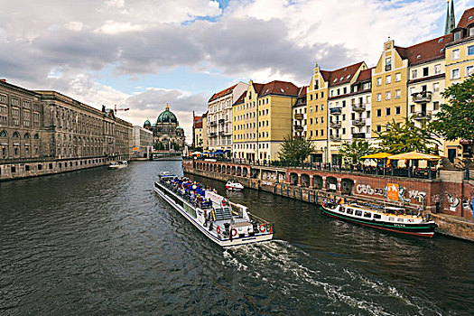 游艇,大教堂,柏林,背景