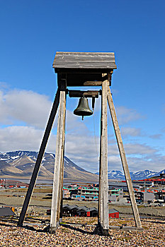 钟楼,朗伊尔城,斯瓦尔巴特群岛,斯匹次卑尔根岛,挪威