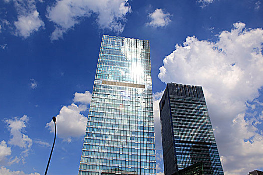 建筑,蓝天,白云