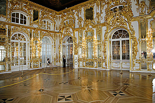 镜子,房间,凯瑟琳宫,世界遗产,彼得斯堡,俄罗斯