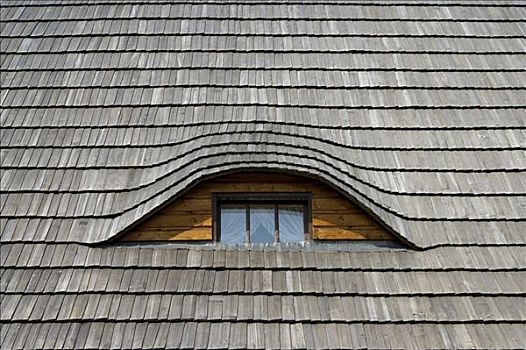 木瓦,屋顶,窗户,德国