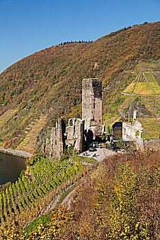 城堡遗迹,摩泽尔,莱茵兰普法尔茨州,德国