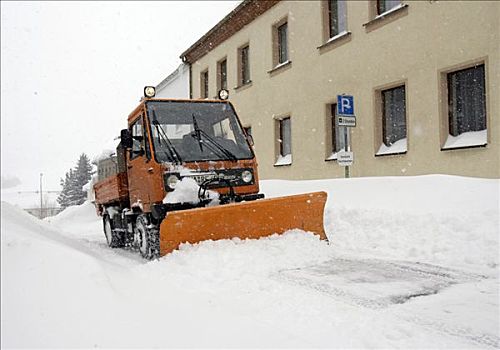 雪,服务,遮盖,街道,矿,山峦,德国