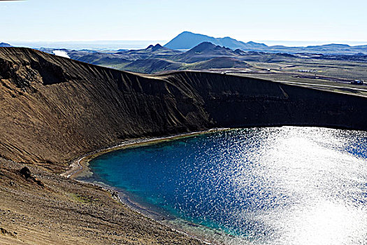 火山口,米湖,冰岛,欧洲