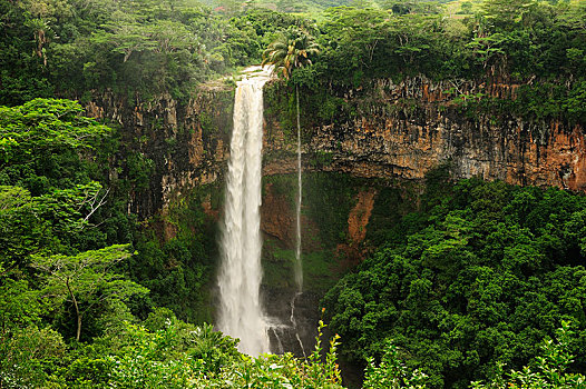 夏马尔,瀑布,毛里求斯,非洲