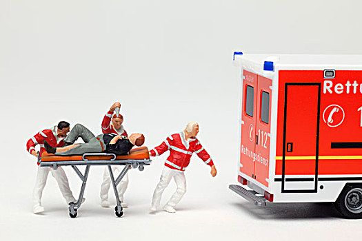 微型,小雕像,玩具,救护车