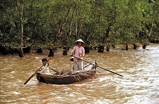 越南,湄公河三角洲,河