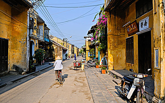 街景,会安,越南,东南亚