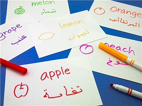 制作,语言文字,学习卡片,阿拉伯
