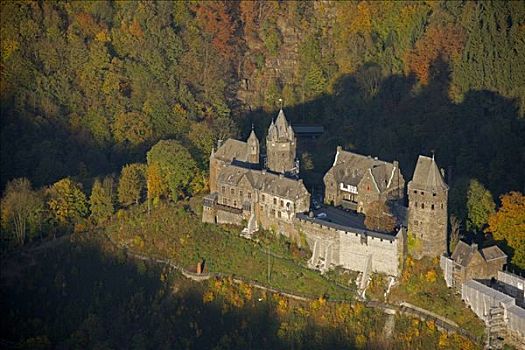 航拍,城堡,年轻,客栈,藻厄兰,北莱茵威斯特伐利亚,德国,欧洲