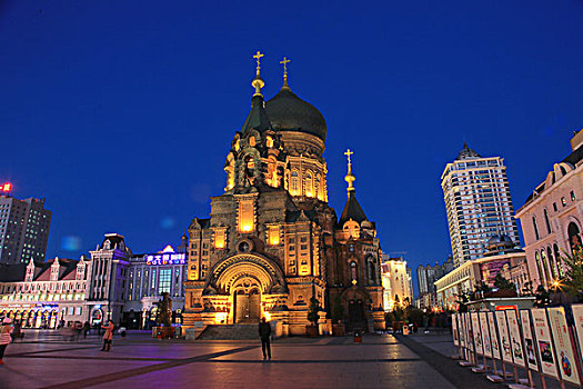 2014年10月20日哈尔滨城市建设夜景