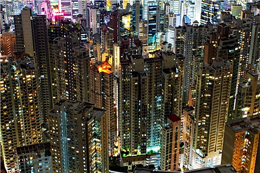 建筑,夜晚,香港