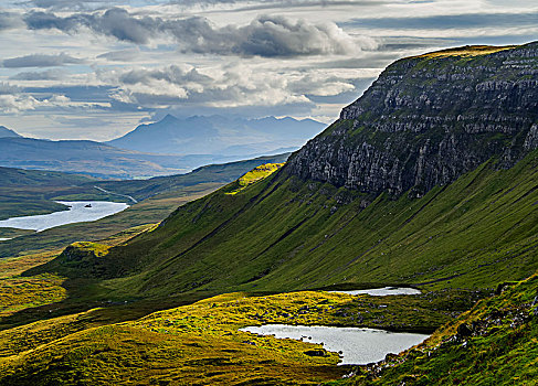 斯凯岛,风景,湖,高地,苏格兰,英国,欧洲