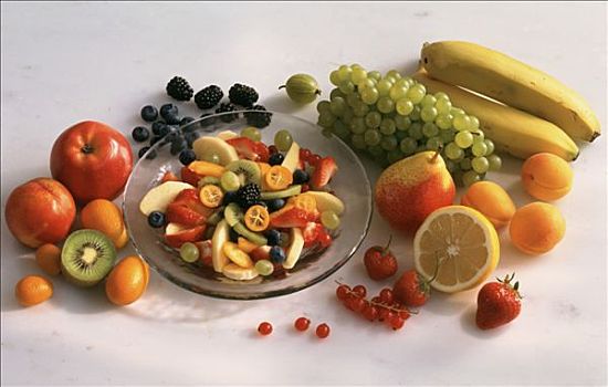 水果,沙拉,中间
