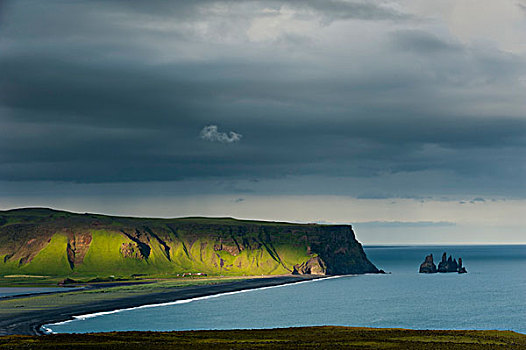 玄武岩,海洋,堆积,维克,南海岸,冰岛,欧洲