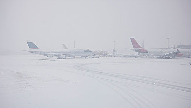 飞机,雪,飞机跑道
