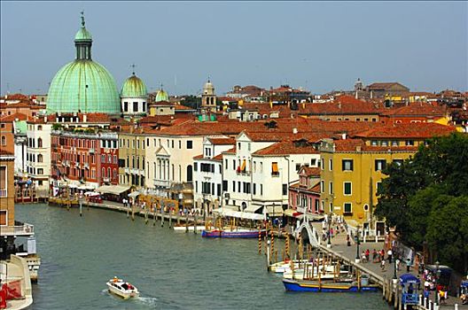 堤岸,散步场所,大运河,威尼斯,威尼托,意大利