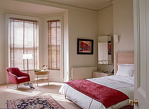 双人床,红色,休息区,窗户,图案,亮光,荫凉,落下,闭合,卢浮宫,百叶窗
