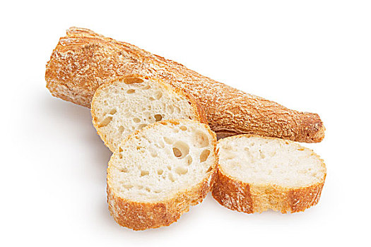 法国,法式面包片,隔绝,白色背景,背景