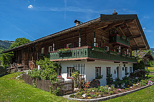 老,农舍,靠近,萨尔茨堡州,奥地利,欧洲